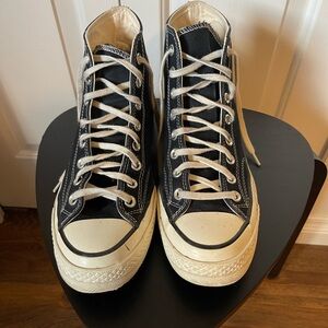 Converse Chuck 70 Black and Ivory High-Top Hi Top Sneakers Men’s 8 Women’s 10